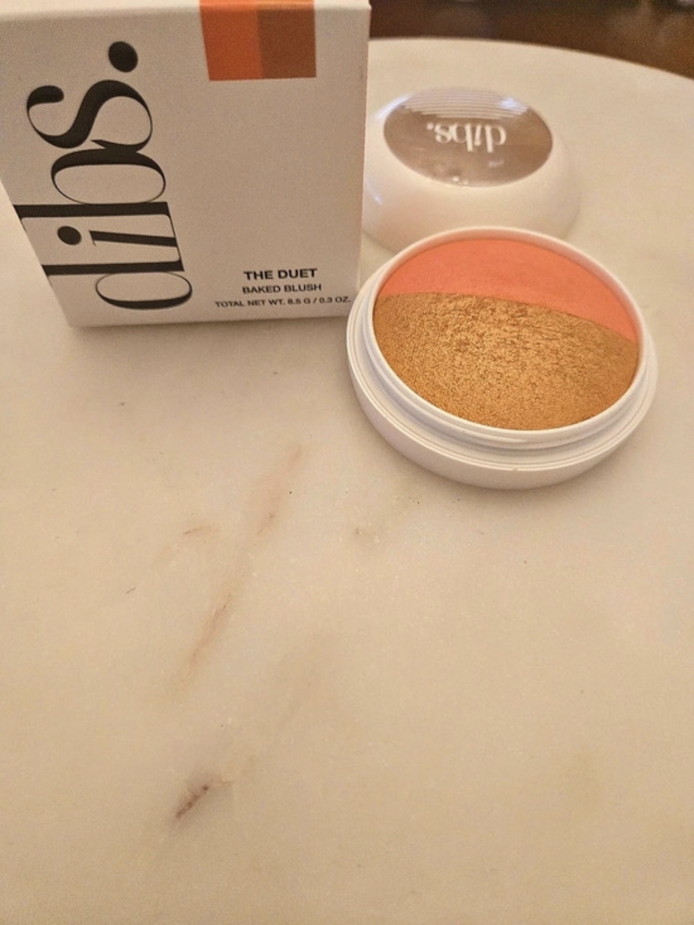 Dibs Beauty The Duet Baked Blush in Orange & Brown